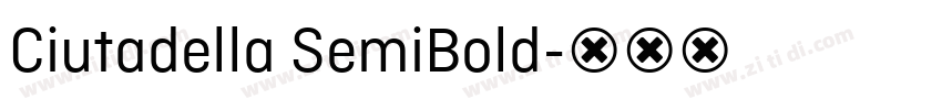 Ciutadella SemiBold字体转换